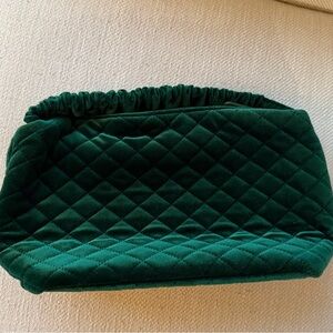 Stoney Clover Lane Green Quilted Velvet Scrunch Bag